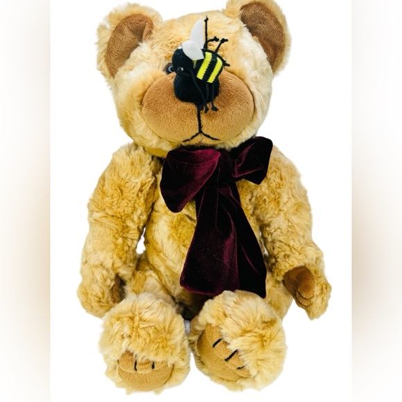 Chosun Intl Teddy Bear Bumblebee Bee on Nose Plush 14" Stuffed Animal Velvet Bow - Picture 1 of 8